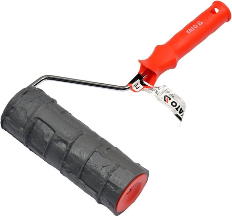 Валик декоративний YATO : Ø= 60 мм l= 180 мм. для узорів в штукатурці , поліуретановий [25]