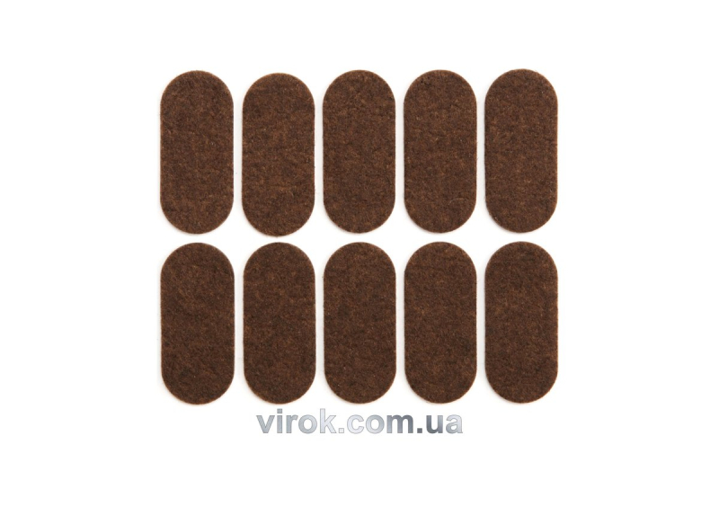 Протектор самоклеючий повстяний VOREL, 20х45мм, набір 10шт.