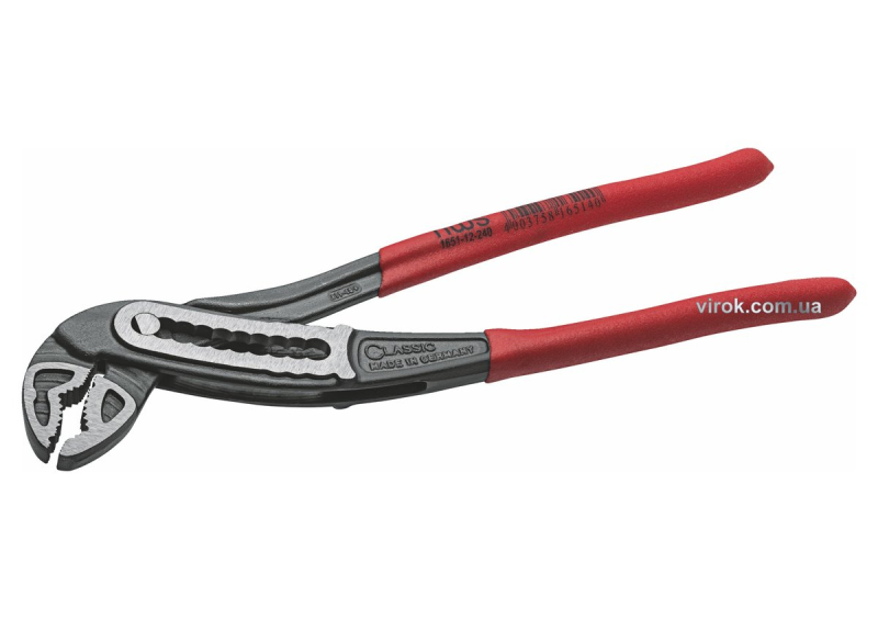 Кліщі переставні NWS "Classic Plus" : L= 180 мм, max Ø= 40 мм
