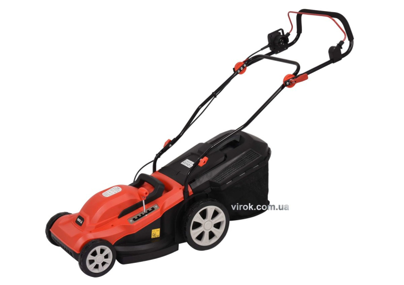 Газонокосарка на 4-х колесах електромережева YATO, 2 кВт, обрізний діап. Ø= 43 см, ємн.- 50 л