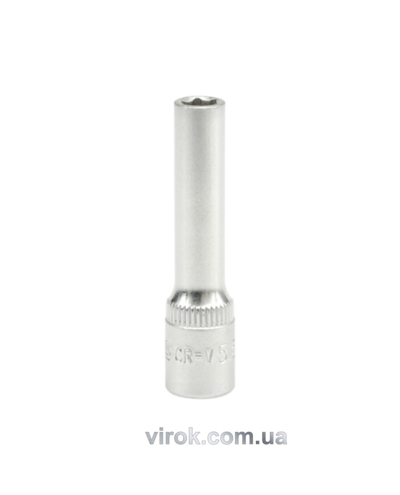 Головка торцева 6-гранна YATO : подовжена, квадрат 1/4", М= 5.5 мм, L= 50 мм