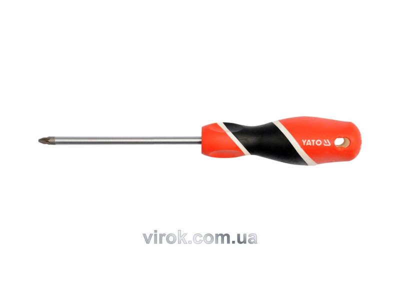 Викрутка хрестова YATO : "Pozidriv" PZ2 х 100 мм [12/36/144]