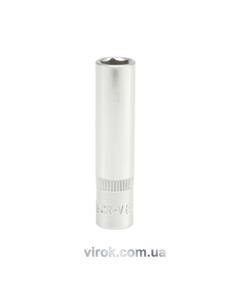 Головка торцева 6-гранна YATO : подовжена, квадрат 1/4", М= 8 мм, L= 50 мм [24/240/480]