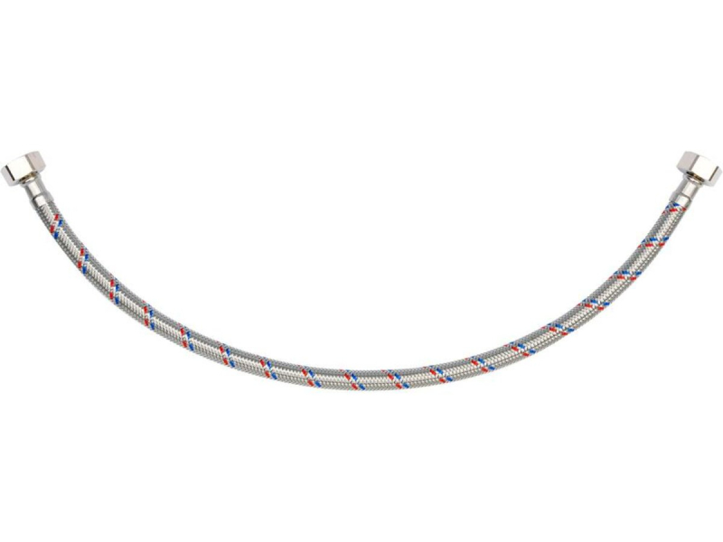 Шланг водопровідний з опліткою з нерж сталі FALA l= 500мм, Ø= 8/12, з'єднання F-1/2" х F-1/2" 1 МПа