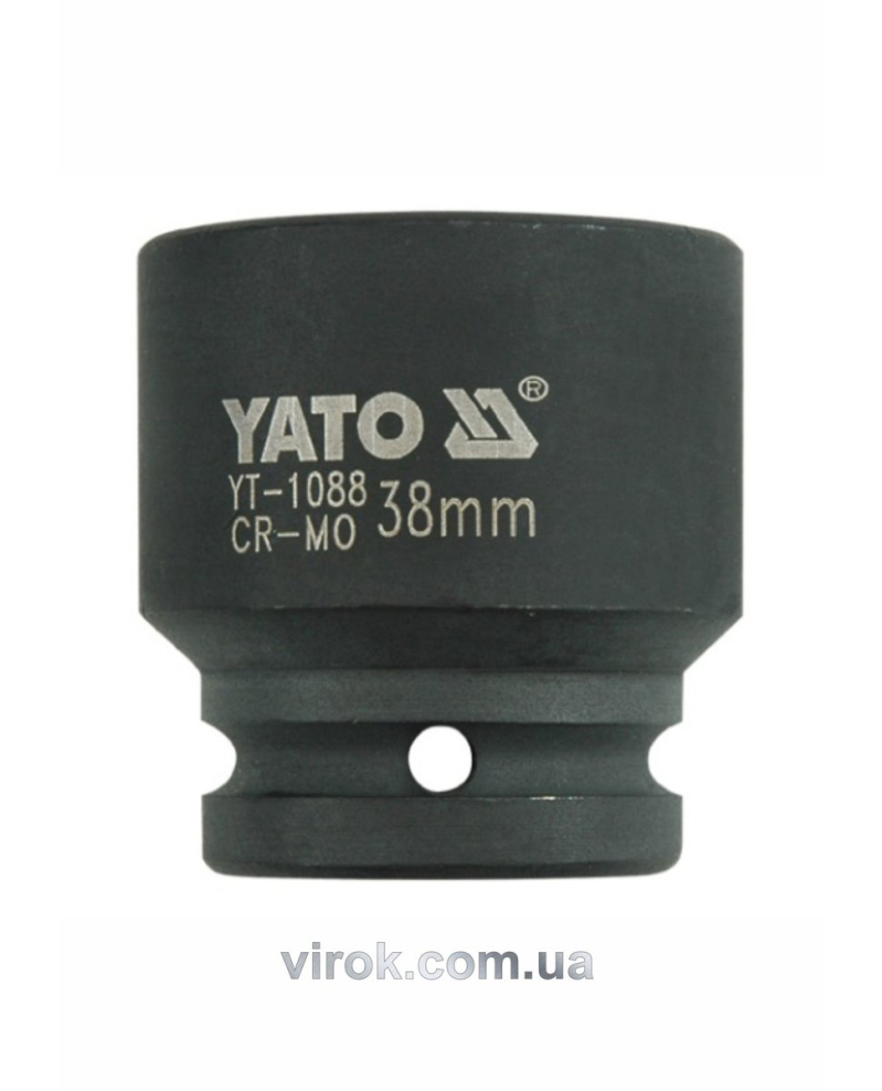 Головка торцева ударна 6-гранна YATO : квадрат 3/4", М= 38 мм, L= 57 мм [6/24]