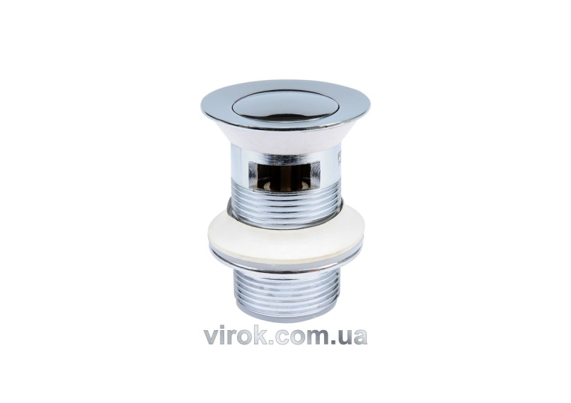 Пробка автомат латунна "S" з гвинтом G5/4" хромов. до раковин з переливом [20/40]