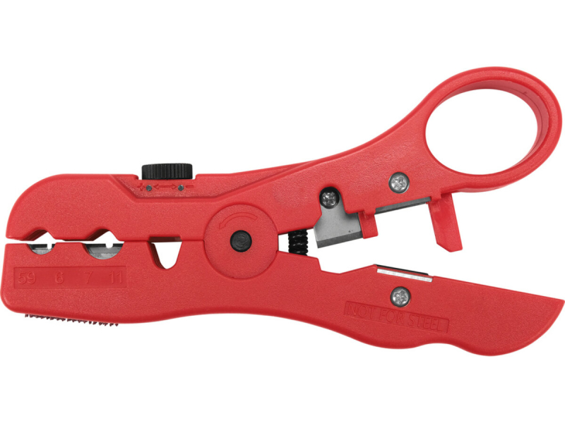 Знімач ізоляції провідників і кабелів YATO L= 125 мм типів STP, UTP, RG59, RG6, RG7, RG11 [6/48]