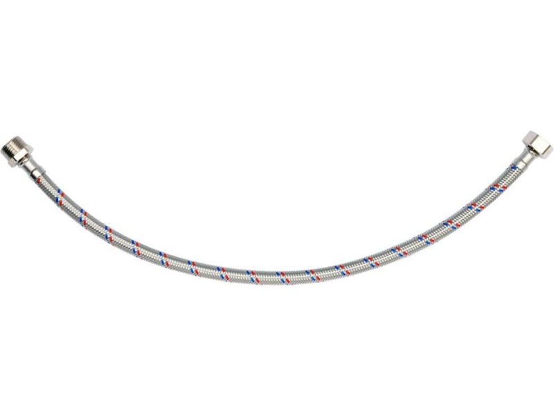 Шланг водопровідний з опліткою з нерж сталі FALA l= 500 мм, Ø= 8/12, з'єднання М-1/2" х F-1/2" 1 МПа