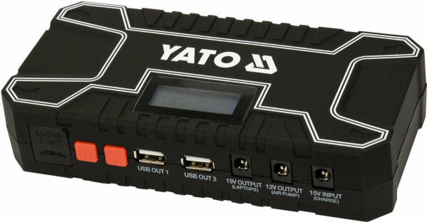 Пусково-зарядная батарея Li-Pol YATO емкость 12 Агод, 300/500 А, питание через USB: 5В, 2А (YT-83082)