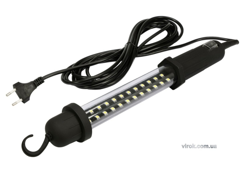 Світильник переносний з гачком, світлодіодн, електромер. 230В VOREL; P= 4,5Вт, яскрав. P= 400lm[10]