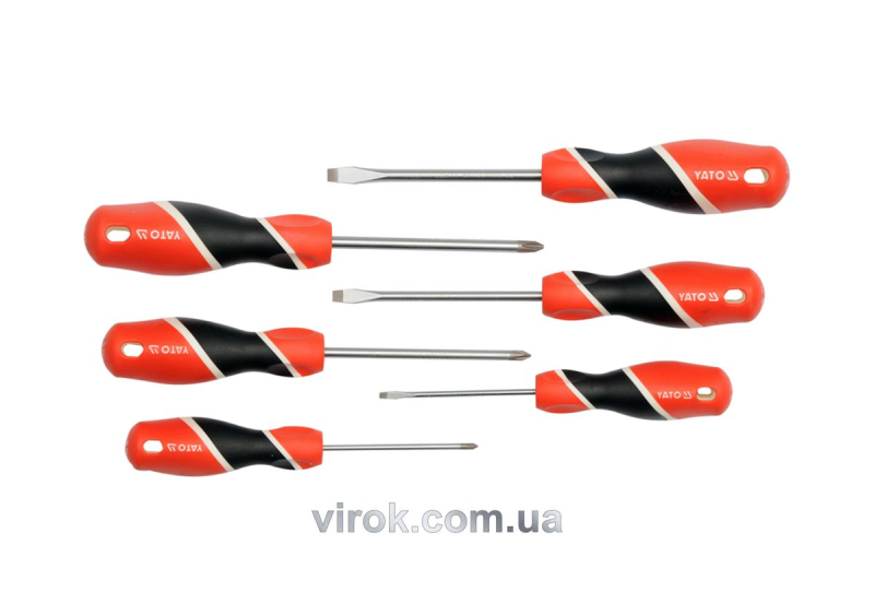 Набір викруток YATO : "SL", "Philips" PH. Набір 6 шт. [6/24]