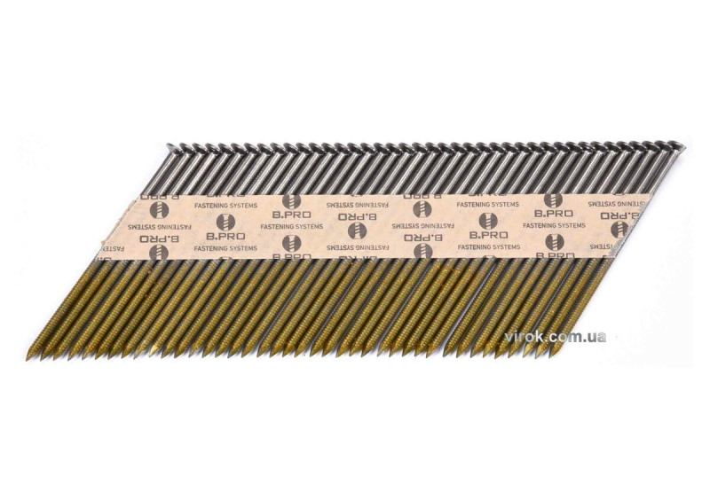 Цвяхи до пневматичного пістолета VOREL : L=75 мм, Ø=2.8 мм, кут-34°, 3000 шт. (YT-0923)