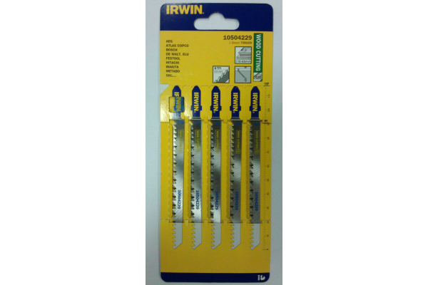 Холст для лобзика по дереву IRWIN Т301CD 8TPI 115 мм 5 шт. Т-хвостовик