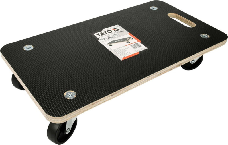 Візок-платформа YATO 575х 300х 18 мм на 4 колесах Ø= 75 мм, навантаж.- 200 кг, h= 110 мм