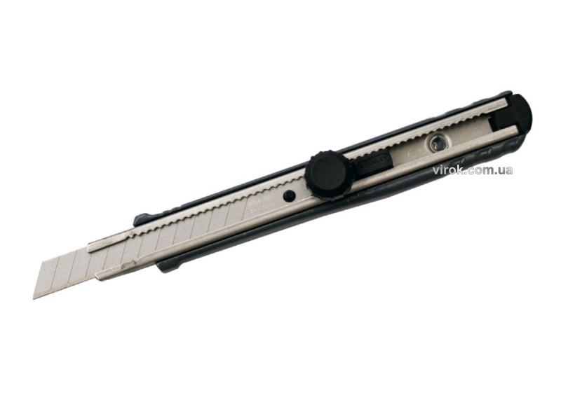 Ніж STANLEY "FatMax" з висувним лезом з відломними сегментами : M= 9 мм, L= 135 мм. [Металевий корп]