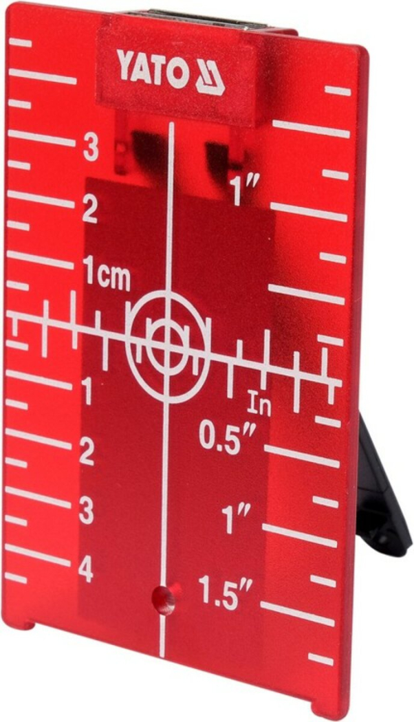 Пластина прицільна для нівеліра червона YATO 105х 75х 3,2 мм [400]