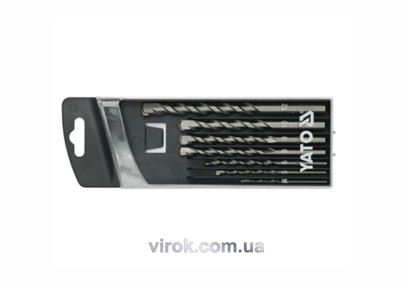 Свердла по цеглі YATO : Ø= 4-12 мм. 7 шт. [10/80]