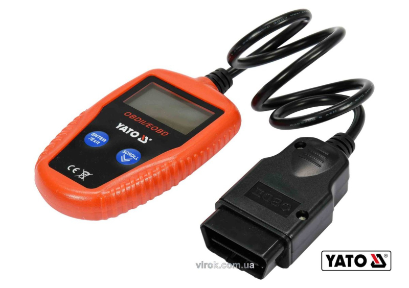 Тестер діагностичний OBD2 автомобіля YATO з LCD-дисплеєм [10]