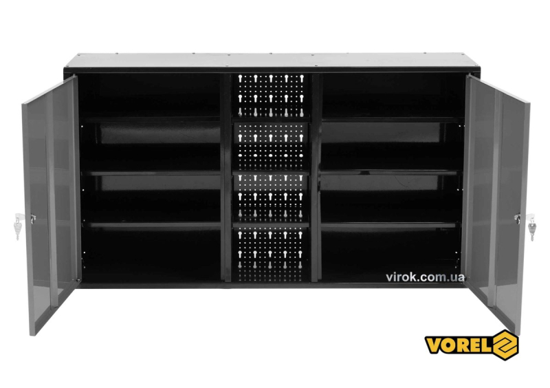 Шафа настінна для майстерні VOREL : 1125 х 265 х 630 мм, з лакованої бляхи t= 0.8-1 мм