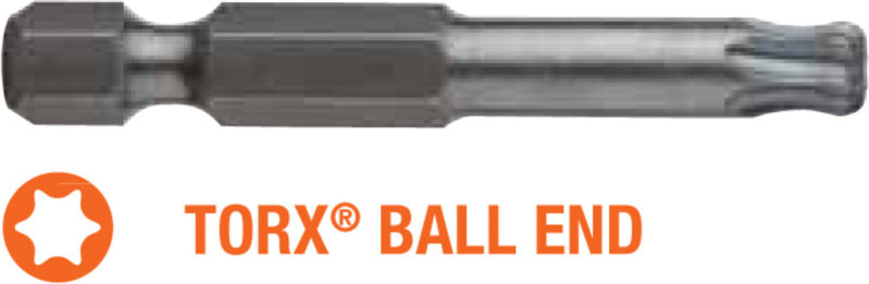 Насадка викруткова USH Industry "тонке жало" BallEND TORX T10K x 50 мм подовжена, Уп. 5 шт.