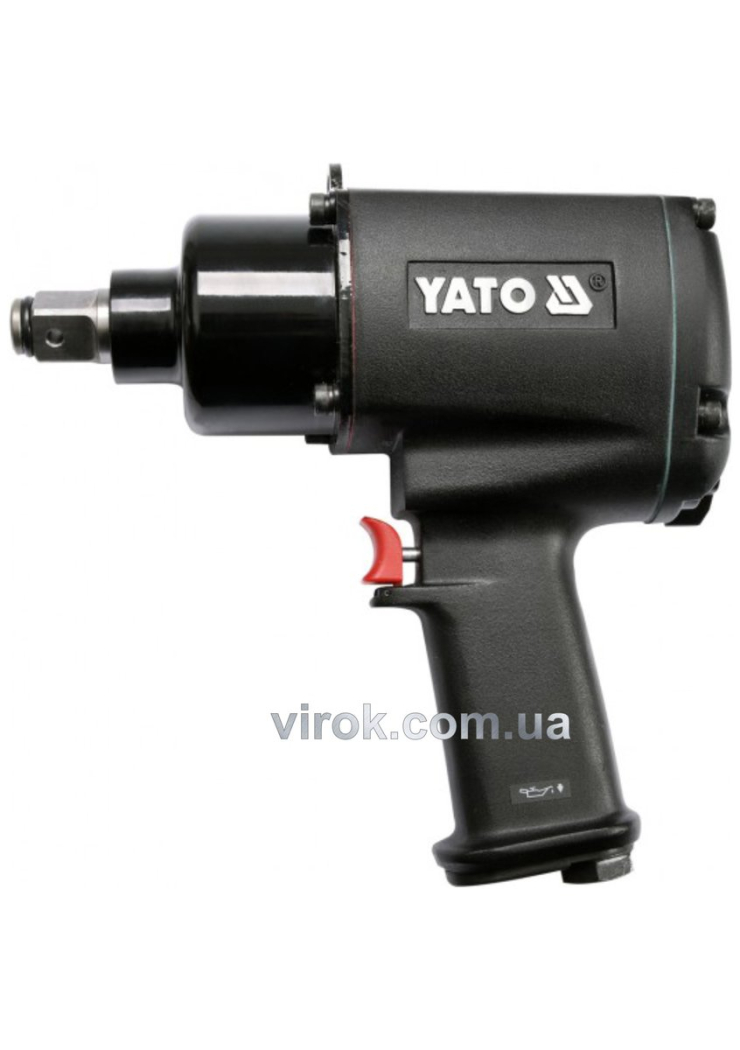 Гайковерт ударний пневматичний YATO : квадрат 3/4", F=1300 Nm