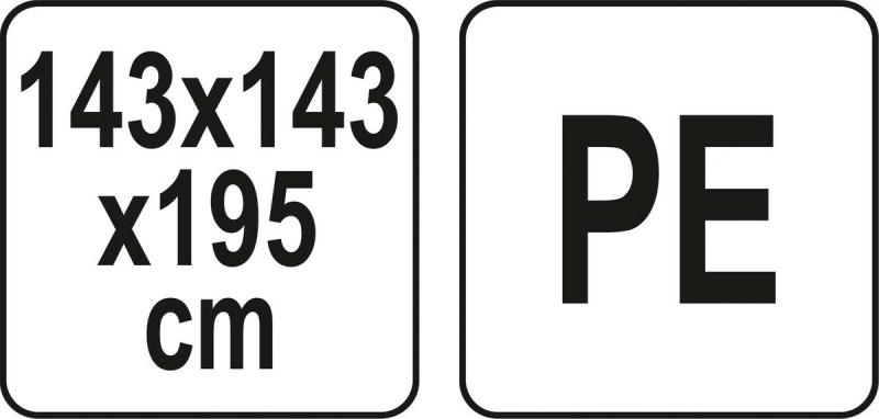 Міні-теплиця присадибна складана FLO, 8 полиць, 143х 143х 195 см з плівкою ПВХ