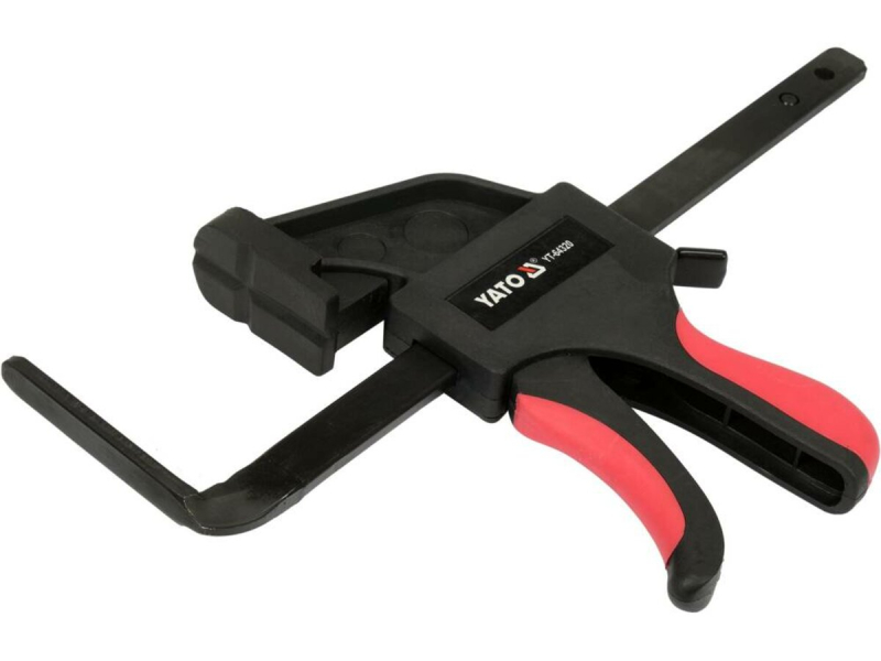 Затискач для напрямних рейок ел-роінстр-та YATO; розхід губ- 150 мм, глиб.- 70 мм, габар.- 300х 70мм