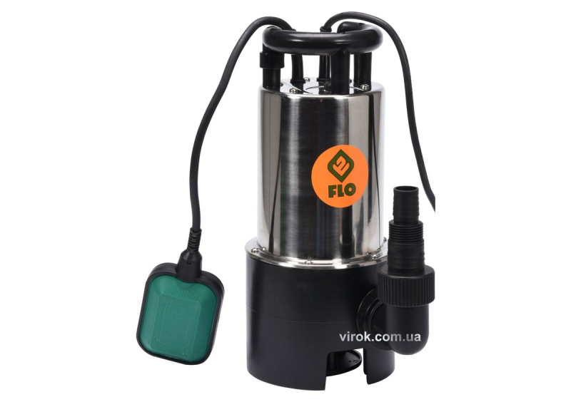 Насос для брудної води FLO мережевий, 900Вт, 16000 л/год, макс.висота- 8,5 м, корпус з нерж. сталі