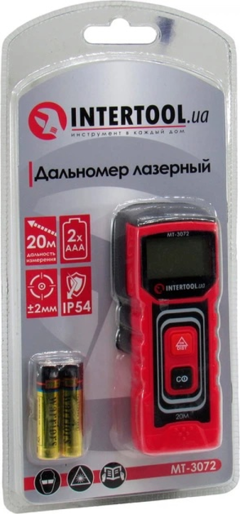 Дальномер лазерный 20м INTERTOOL MT-3072