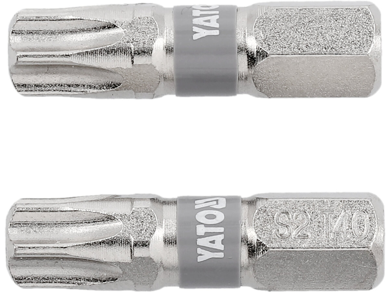 Насадка викруткова YATO TORX T40 х 25 мм. HEX 1/4", покрита нікелем, 2 шт.[10]