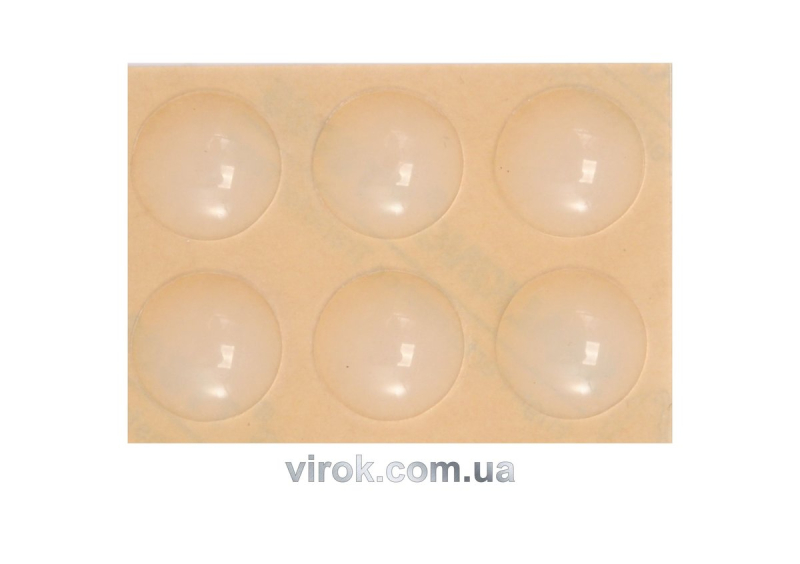 Прокладка силіконова VOREL самоклеюча під меблі. 19 мм. Набір 6шт [32/576]