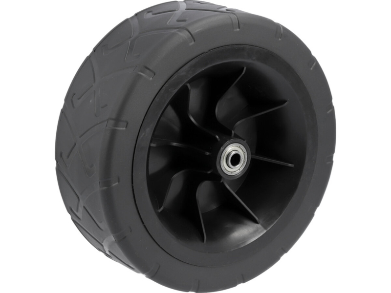 Колесо до транспортувального візка 90181 FLO: з ПВХ, Ø= 190 мм W= 70 мм, вісь Ø= 8 мм l= 120 мм