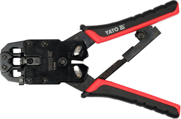 Клещи для обжима и зачистки кабелей YATO: RJ45, RJ10, RJ11, L=205 мм (YT-22443)
