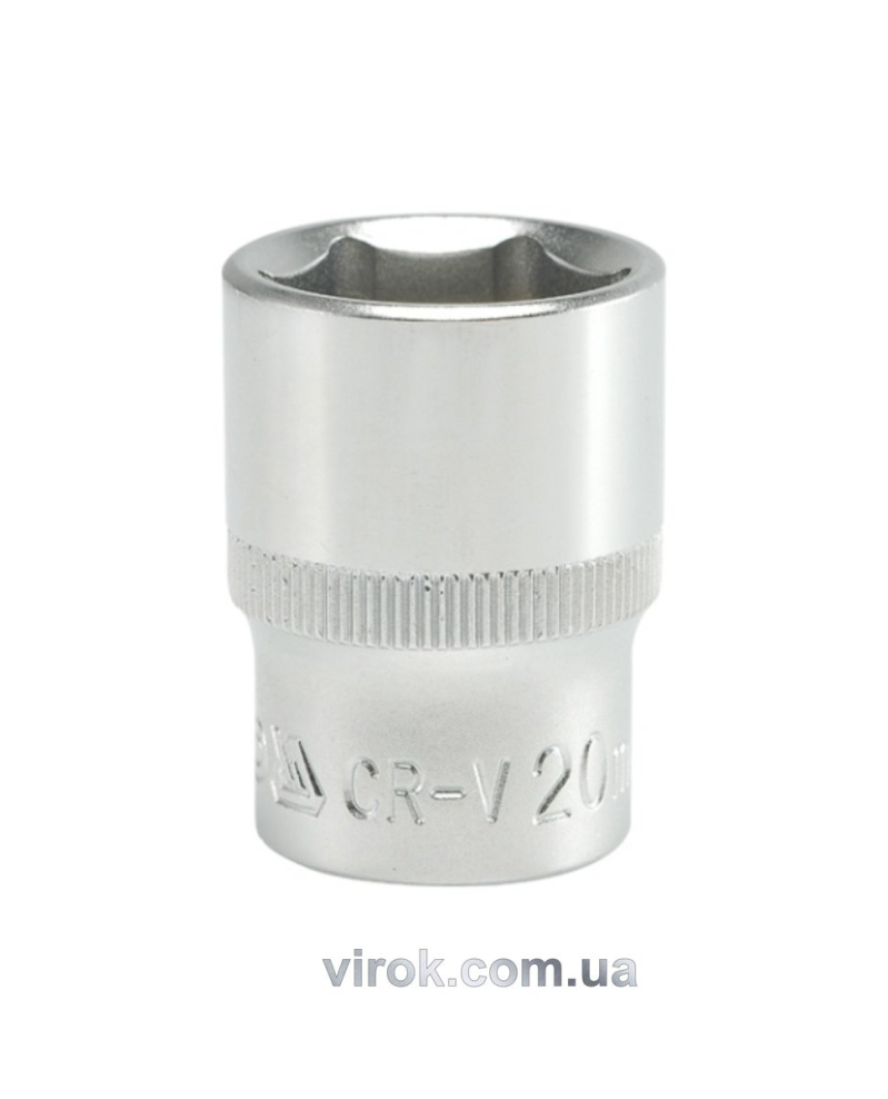 Головка торцева 6-гранна YATO : квадрат 1/2", М= 20 мм, L= 38 мм [12/120/240]