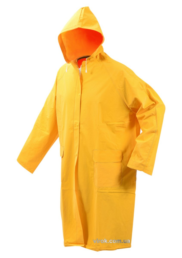 Плащ з капюшоном водонепроникний жовтий VOREL, розм. XL [16]