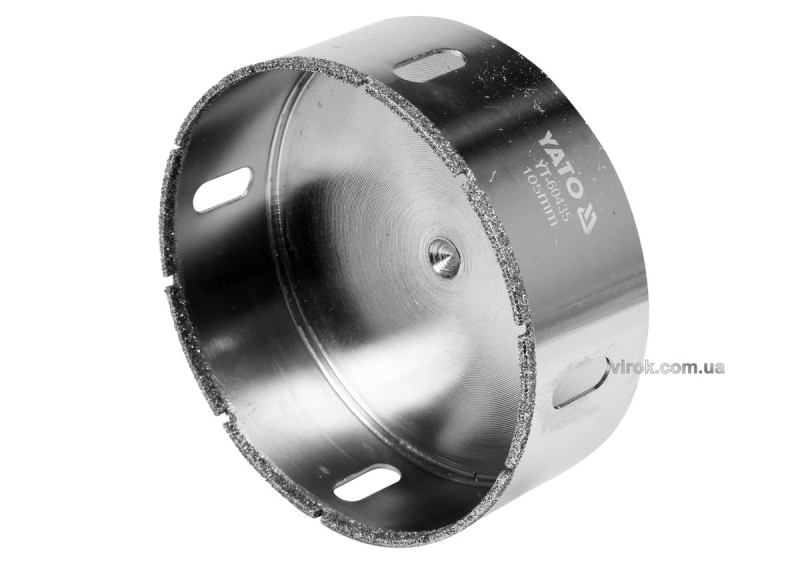 Свердло по гресу і кераміці YATO, Ø= 105 мм, при сухому і мокрому режимах