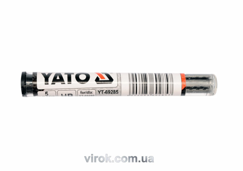 Стержень графітний YATO : "HВ", чорний для олівця автомата. 5 шт. [20/1000]