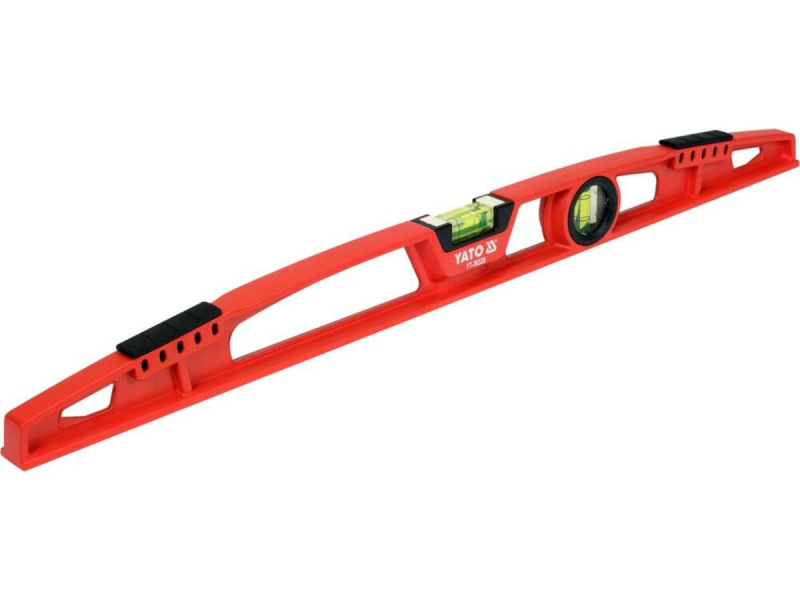Рівень з алюмінієвим корпусом для викладання плитки YATO: L= 600 мм. 2 капсули, 4 магніти