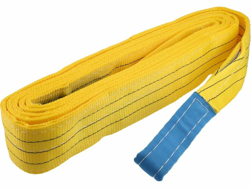 Строп пасовий з поліестеру VOREL 2 петлі по 35 см, заг. l= 6 м, шир.- 90 мм, макс. навантаж- 3 т [9]