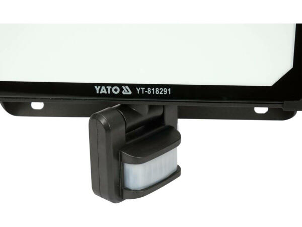 Прожектор с SMD-диодным излучателем и датчиком движения YATO: 50 Вт, 230 В, 4750 лм, 75 диодов (YT-818291)