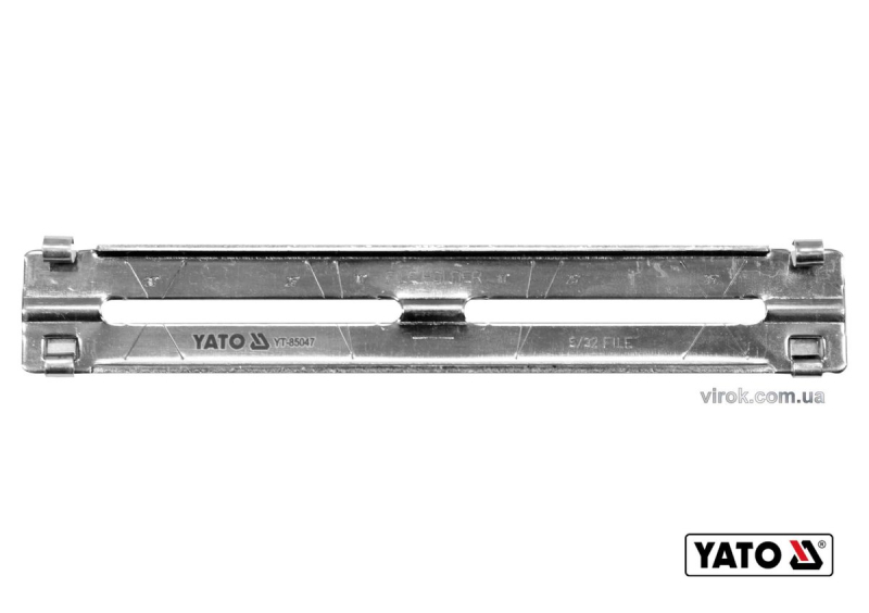 Направляюча до напильника YT-85025 YATO : Ø=4 мм, 190х30 мм, під кути 10°,25°,30°,35°, кліпс(DW)