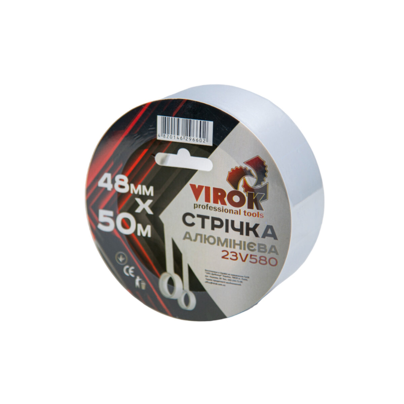 Стрічка алюмінієва клейка VIROK 48мм х 50 м. х 40 мкм.