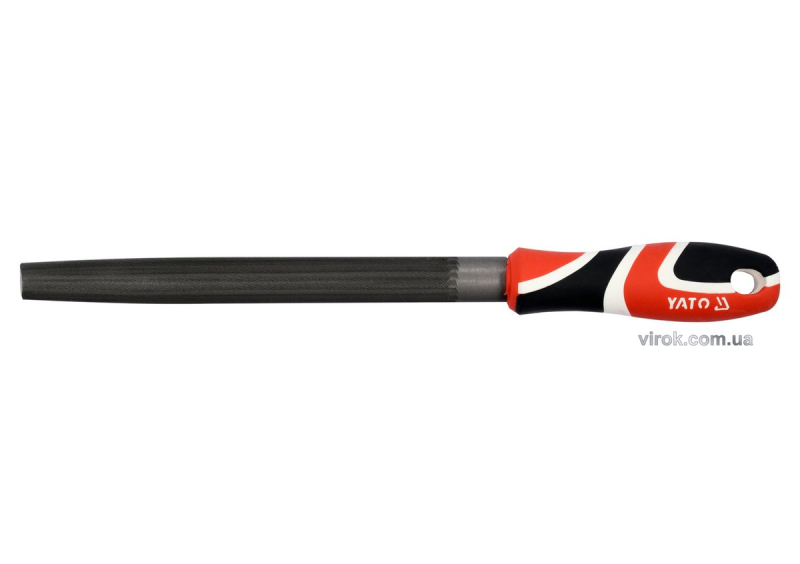 Напильник по металу YATO, напівкруглий l=200 мм, #3