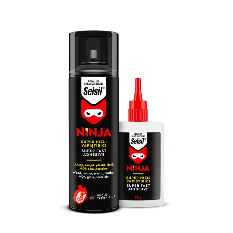 Клей 2-компонентный NINJA MDF: супер быстрый. 400 ML +100 г. спрей-активатор + цианоакрилат (20V232)