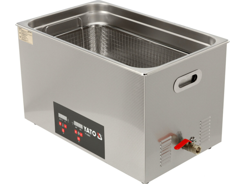 Мийка для майстерні ультразвукова YATO мереж 230В, 600Вт ванна 50х 33х 33 см 30 л, роб. темп- 0-80ºС
