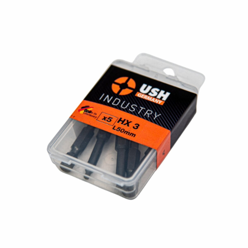 Насадка викруткова USH Industry BallEND HEX SW 3K x 50 мм подовжена Torsion Уп. 5 шт.