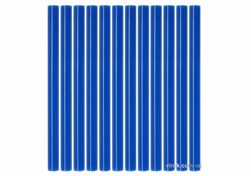 Стержні клейові YATO сині : Ø=7,2 мм, L=100 мм, уп. 12 шт. [50]