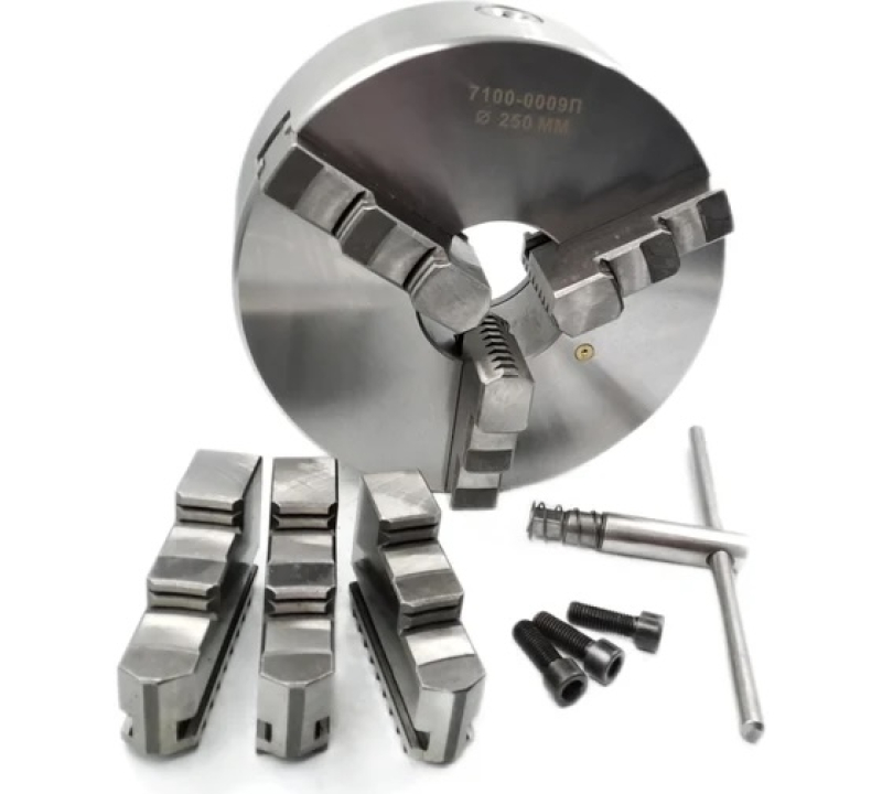 Патрон токарный ф250 3-х кул. 7100-0009П (К11-250, полная комплектация) PREMIO