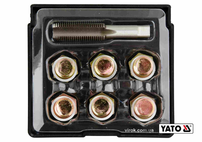 Набір для ремонту оливних пробок YATO : з алюмінієвими прокладками, різьба- М13 х 1.5, 6 шт