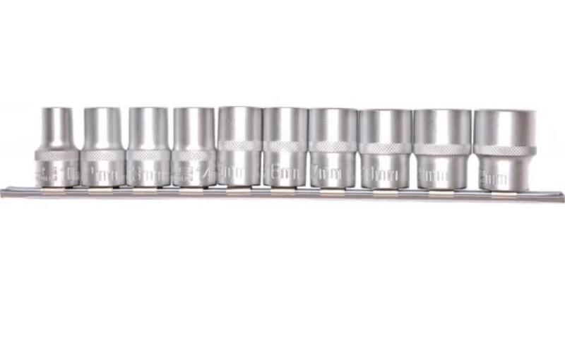 Набір торцевих 6-гр. головок 1/2" (10-22) 10 предметів Stels